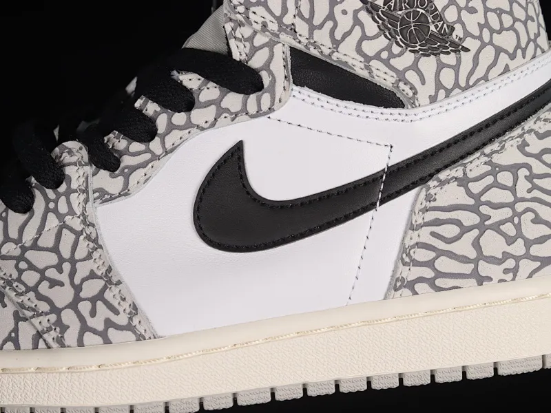 All categories Air Jordan Jordan series basketball shoes Air Jordan 1 High Air Jordan 1 High OG "White Cement" AJ1 Joe 1 elephant pattern high-top basketball shoes DZ5485-052